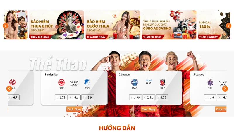 Trang chủ Vô số ưu đãi hấp dẫn luôn chờ đón bet thủ AE888